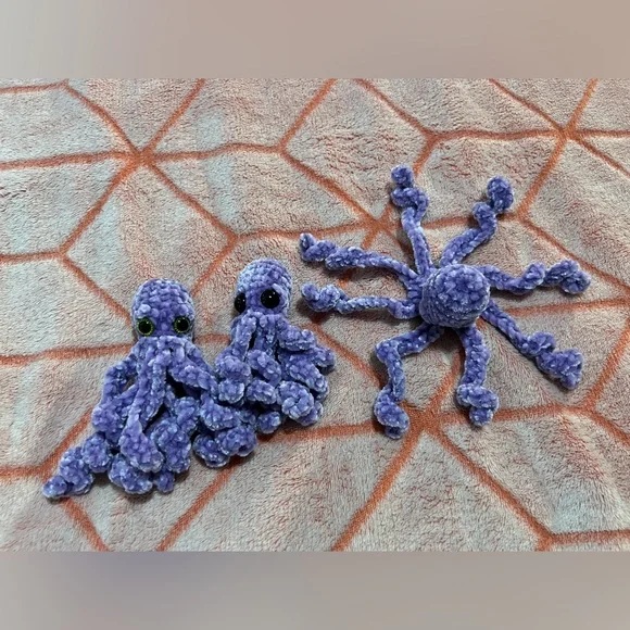 Mini Plush Crocheted Jellybean Octopus 🐙 - Picture 5 of 5
